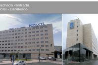 Fachada ventilada en piedra Hotel NH Barakaldo