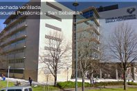 Fachada ventilada en piedra Escuela politéctica San Sebastián