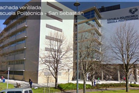 Fachada ventilada en piedra Escuela politéctica San Sebastián